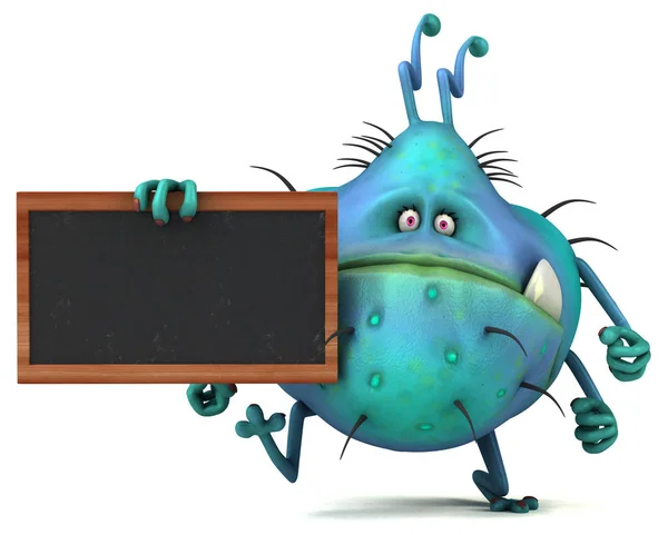 Fun Germ Bug Monster Chalkboard — Stock Photo, Image