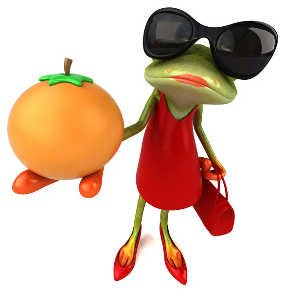 Fun Frog Illustration — Stockfoto