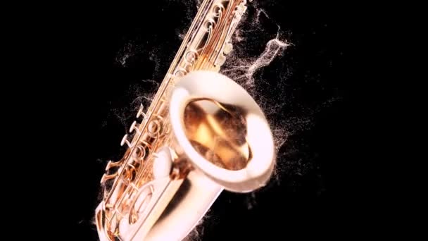 Animering Saxofon Abstrakt Bakgrund — Stockvideo