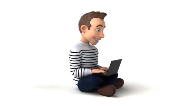 Diversão Homem Negócios Personagem Codificação Animação — Vídeo de Stock