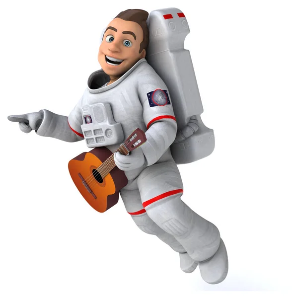Gitarlı Eğlenceli Astronot — Stok fotoğraf