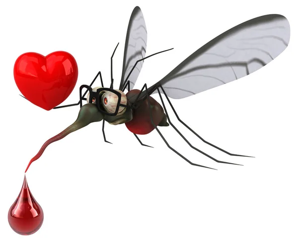 Mosquito Heart Illustration — Stock Photo, Image