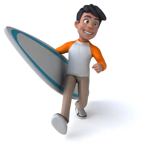 Fun Cartoon Asian Teenager — Stock Photo, Image