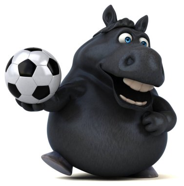 Top ile eğlenceli at - 3D Görüntü