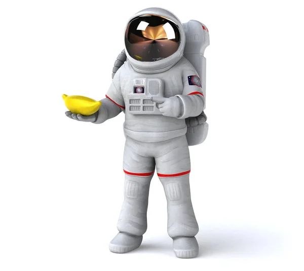 Fun Astronaut Banana Illustration — Stock Photo, Image