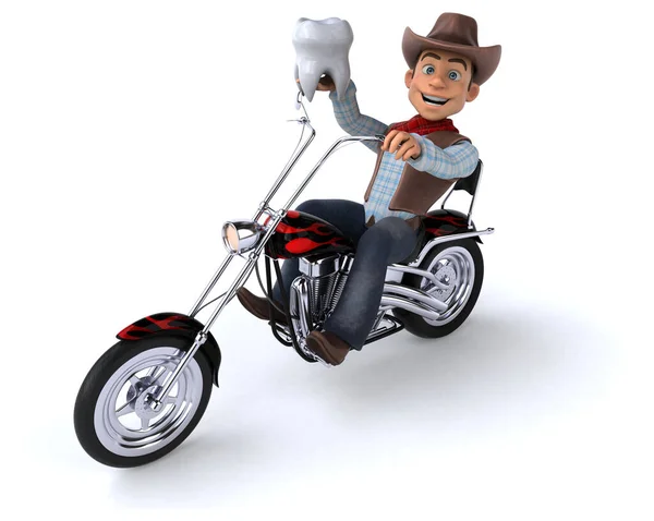 Fun Cowboy Mit Zahn Illustration — Stockfoto