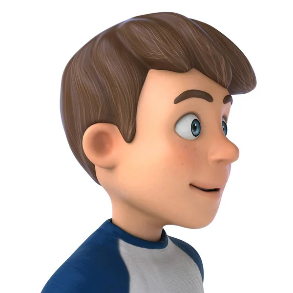 Desenhos Animados Personagem Divertido Adolescente — Fotografia de Stock