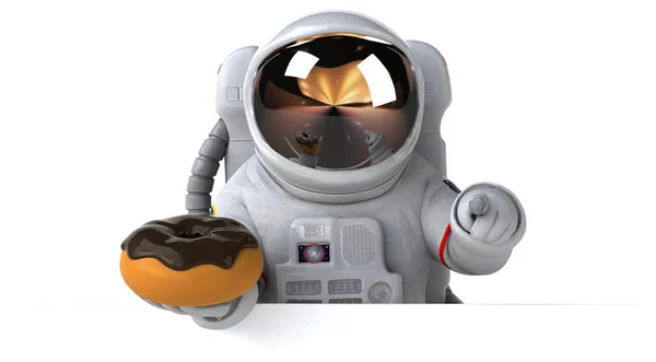 Fun Astronaut Donut Illustration — Stock Photo, Image