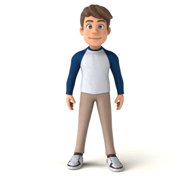 Cartoon Character Fun Teenager — Stock Photo, Image