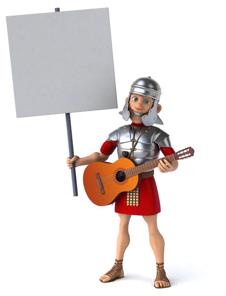 Roman Soldier Guitar Illustration — Stock Photo, Image