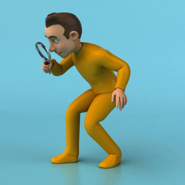 Diversión Personaje Amarillo Dibujos Animados — Foto de Stock