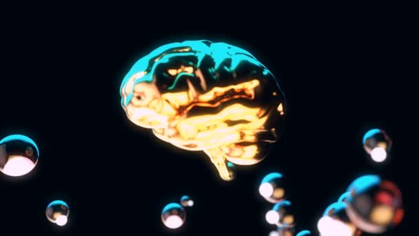 Fondo Abstracto Del Cerebro Animación — Vídeo de stock