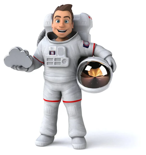 Spaß Astronaut Mit Wolke Illustration — Stockfoto