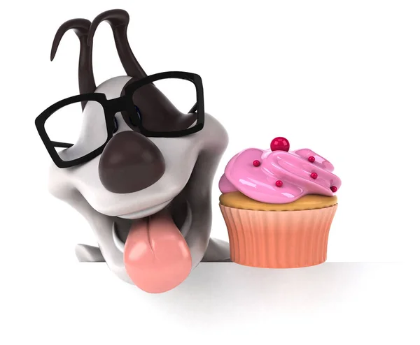 Morohund Med Muffins Illustrasjon – stockfoto