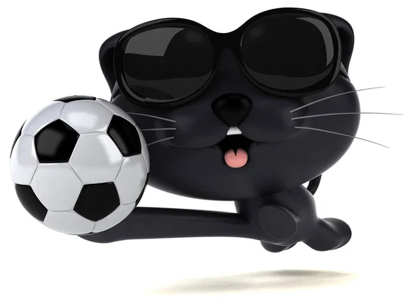 玩具球的猫 3D图解 — 图库照片