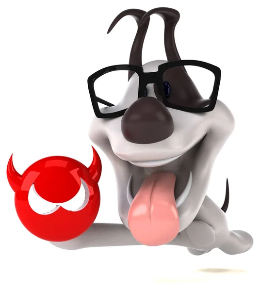 Веселая Собака Вирусом Иллюстрация — стоковое фото