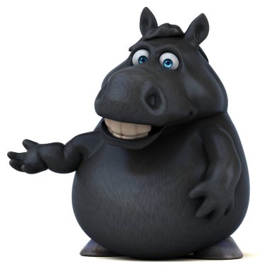 Eğlenceli at - 3D İllüstrasyon