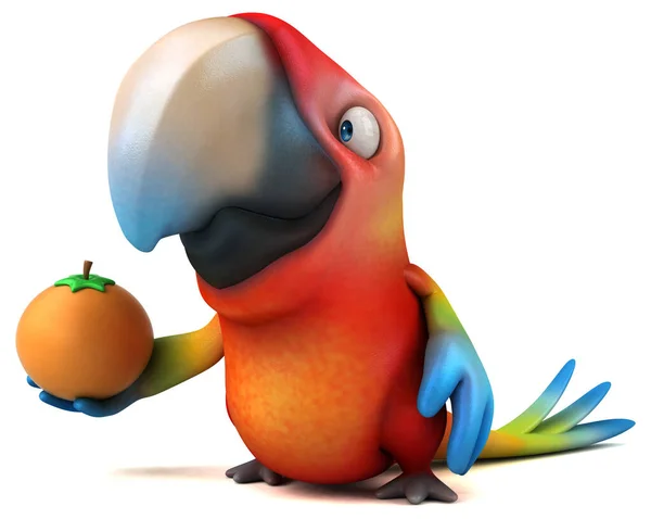 Papoušek Pomerančem — Stock fotografie