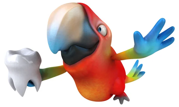 Dişleri Olan Eğlenceli Bir Papağan — Stok fotoğraf
