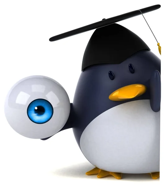 Leuke Pinguïn Met Oog Illustratie — Stockfoto