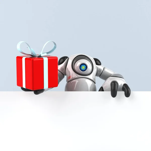 Big Robot Gift Illustration — Stock Photo, Image