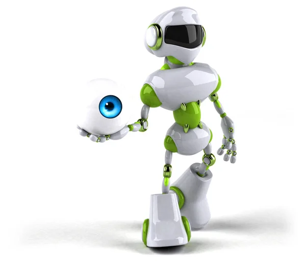 Πράσινο Ρομπότ Μάτι Απεικόνιση — Φωτογραφία Αρχείου