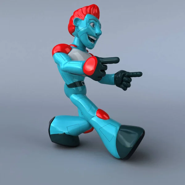 Piros Robot Karakter Illusztráció — Stock Fotó