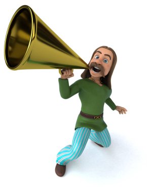 Gaulois karakteri - 3d İllüstrasyon