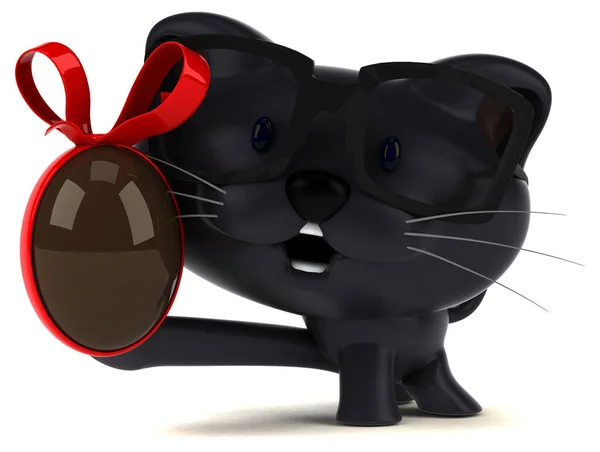 卵と猫 3Dイラスト — ストック写真