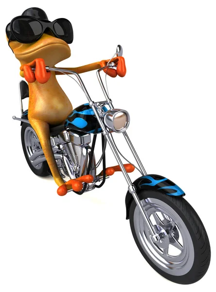 Żaba Zabawy Motocyklu — Zdjęcie stockowe