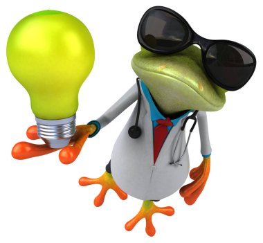 Lambalı kurbağa doktor - 3D Görüntü