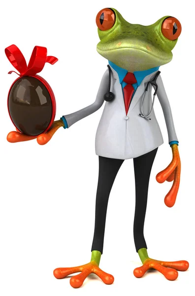 Médecin Grenouille Avec Oeuf Illustration — Photo