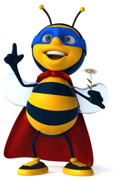 Fun Bee Flower Illustration — Stock Photo, Image
