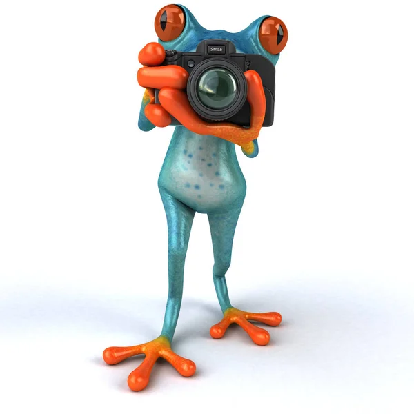 Fun Βάτραχος Κάμερα Εικονογράφηση — Φωτογραφία Αρχείου