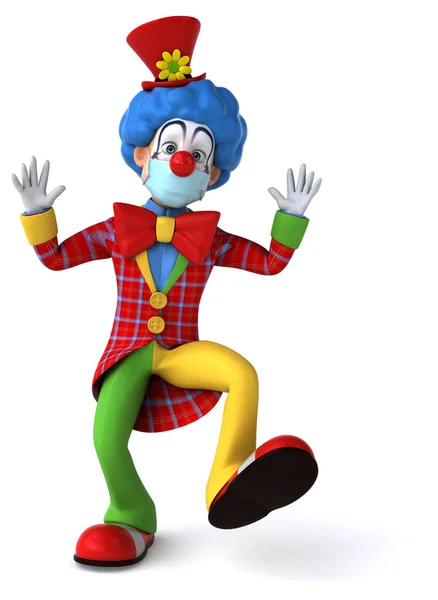 Ілюстрація Мультиплікаційного Персонажа Клоуна Маскою — стокове фото