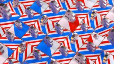 Dolar soyut arkaplan - 3 boyutlu animasyon 