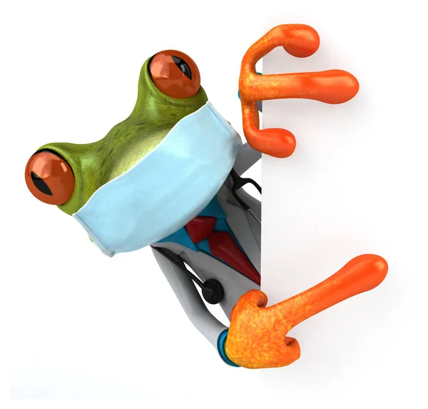 Illustration Frog Doctor Mask — Stock Photo, Image