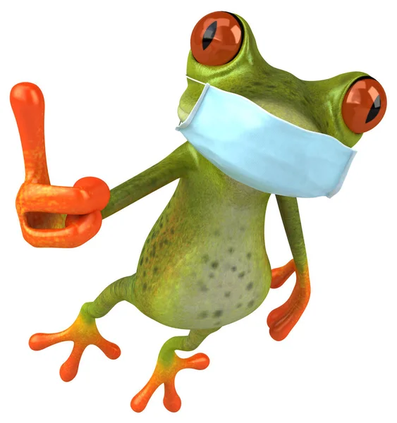 마스크를 개구리 — 스톡 사진