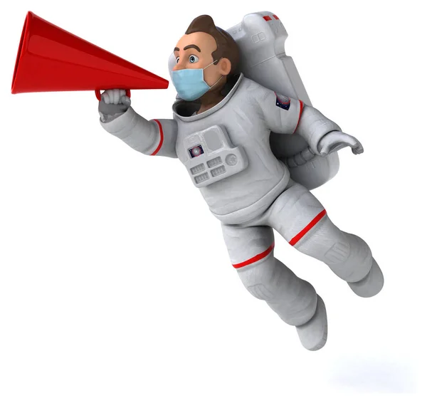 Illustration Astronaute Personnage Dessin Animé Avec Masque — Photo