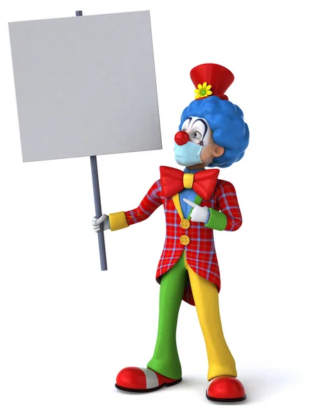 Illustration Cartoon Character Clown Mask — Stock Photo, Image