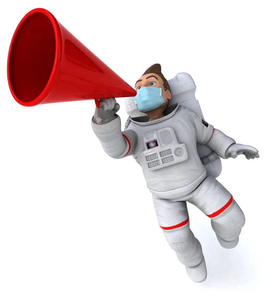 Illustration Astronaute Personnage Dessin Animé Avec Masque — Photo