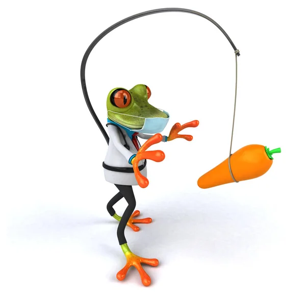 Illustration Doctor Frog Character Mask — Stock Photo, Image