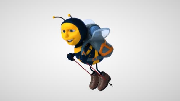 Rolig Backpacker Bee Animering — Stockvideo