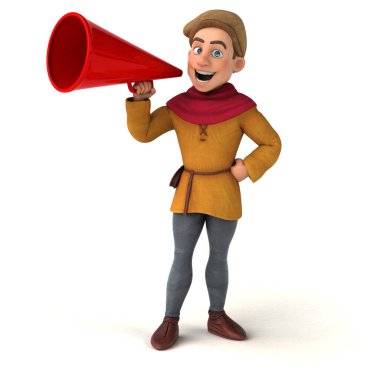 Bir ortaçağ tarihsel karakterinin 3D görüntüsü