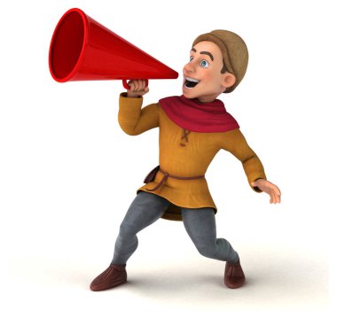 Bir ortaçağ tarihsel karakterinin 3D görüntüsü