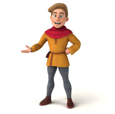 Bir ortaçağ tarihsel karakterinin 3D görüntüsü