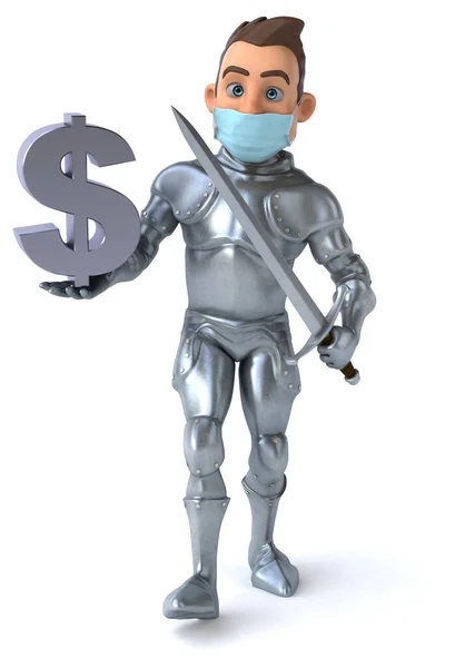 Illustratie Van Een Stripfiguur Met Een Masker Met Dollar — Stockfoto