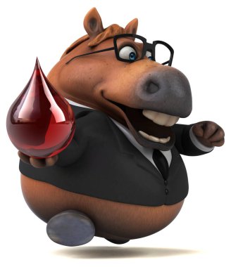 Düşürme ile eğlenceli at - 3D Görüntü