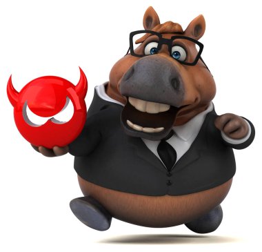 Virüslü eğlenceli at - 3D Görüntü