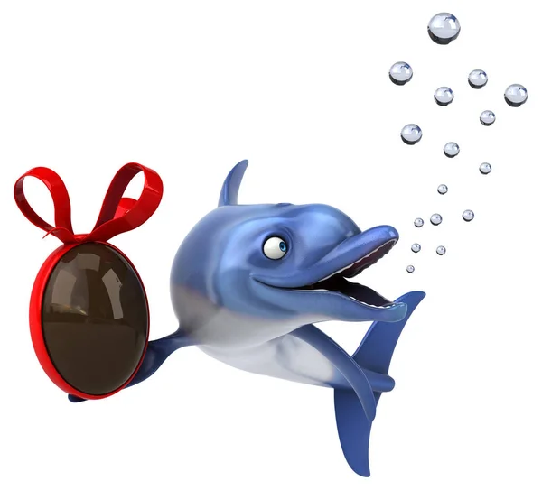 Fun Dolphin Egg Illustration — Stock Photo, Image